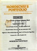 Mordechai's Portfolio masterpieces arranged for woodwind quintet volume one 1974 PDF电子版封面