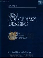 J.S.BACH Jesu Joy of Man's Desiring arranged for oboe and piano by sidneylawton 1964 PDF电子版封面 Sidney Lawton