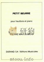 Petit Beurre pour hautbois et piano（1969 PDF版）