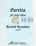 Partita for Solo Oboe   1998  PDF电子版封面     
