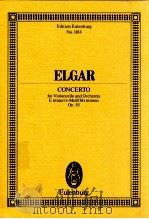 Concerto for Violoncello and Orchestra E minor/e-Moll/Mi mineur Op.85（1986 PDF版）