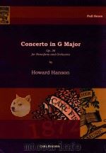 Concerto in G Major Op.36 for Pianoforte and Orchestra PDF电子版封面 Howard Hanson