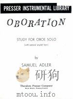 presser instrumental library Oboration a study for oboe solo(with optional english horn)（1965 PDF版）