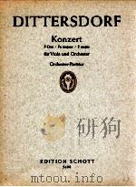 Konzert f-Dur/Fa majeur/F major Fur Viola und orchester Orchester-Partitur 1966 PDF电子版封面