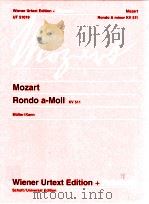 Rondo fur piano a-minor KV 511 UT 51019 1973 PDF电子版封面 Wolfgang Amadeus Mozart