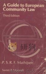 A GUIDE TO EUROPEAN COMMUNITY LAW  THIRD EDITION（1980 PDF版）