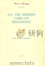 ALL THE MODERN CASES ON NEGLIGENCE SECOND EDITION 1968 PDF电子版封面