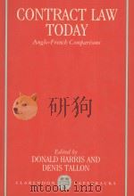 CONTRACT LAW TODAY  ANGLO-FRENCH COMPARISONS（1989 PDF版）