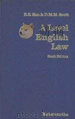 ‘A‘LEVEL ENGLISH LAW  SIXTH EDITION（1984 PDF版）