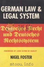 German law & legal system 1993 PDF电子版封面 1854312480 Foster;Nigel G.