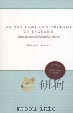 ON THE LAWS AND CUSTOMS OF ENGLAND（1981 PDF版）