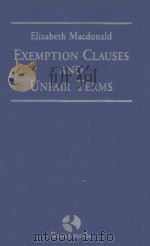 Exemption clauses and unfair terms（1999 PDF版）
