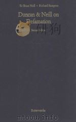 DUNCAN AND NEILL ON DEFAMATION  SECOND EDITION（1983 PDF版）
