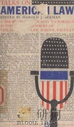 TALKS ON AMERICAN LAW（1961 PDF版）
