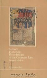 HISTORICAL FOUNDATIONS OF THE COMMON LAW  SECOND EDITION（1981 PDF版）