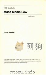 1992 UPDATE FOR MASS MEDIA LAW  FIFTH EDITION（1992 PDF版）