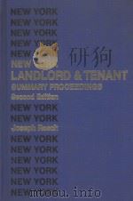 NEW YORK LANDLORD AND TENANT SUMMARY PROCEEDINGS  VOLUME ONE  SECOND EDITION（1971 PDF版）
