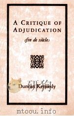 A CRITIQUE OF ADJUDICATION  FIN DE SIECLE（1997 PDF版）