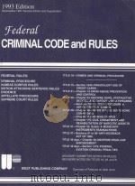 FEDERAL CRIMINAL CODE AND RULES  1993 EDITION（1993 PDF版）