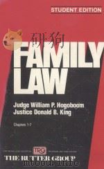 CALIFORNIA PRACTICE GUIDE FAMILY LAW 1 CHAPTERS 1-7 1994 PDF电子版封面
