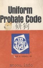 UNIFORM PROBATE CODE  IN A NUTSHELL（1978 PDF版）