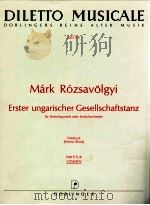 Erster ungarischer Gesellschaftstanz fur Streichquartett oder Streichorchester Erstdruck(Ferenc Boni 1965 PDF电子版封面