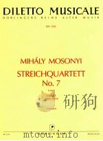 mihaly mosonyi Streichquartett No.7 h-Moll erstdruck Ferenc Bonis Stimmen DM 1265（1998 PDF版）