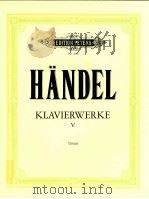 edition peters Nr.4985 Klavierwerke Band Ⅴ Klavierbuch aus Der Jugendzeit（1959 PDF版）