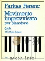 Farkas ferenc Movimento improvvisato per pianoforte Z.13 280（1987 PDF版）