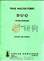 Duo fur Viola und Violoncello op.17 partitur und stimmen 1968 PDF电子版封面