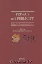 PRIVACY AND PUBLICITY 1990 PDF电子版封面 0887365086