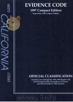 WEST'S CALIFORNIA CODES EVIDENCE CODE  1997 COMPACT EDITION（1997 PDF版）