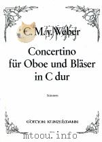Concertino für Oboe und Bl?ser in C dur Stimmen 10161a 1981 PDF电子版封面