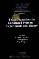 MATERIALS RESEARCH SOCIETY SYMPOSA PROCEEIDNGS VOLUME 57 PHASE TRANSITIONS IN CONDENSED SYSTMES-EXPE（1987 PDF版）