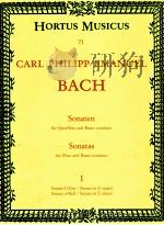 carl philipp emanuel Bach sonates for flute and basso continuo hm71（1936 PDF版）