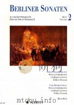 Berliner Sonaten heft 2/volume 2 johann joachim quantz sonata fur querflote basso continuo D-Dur/dma 1993 PDF电子版封面