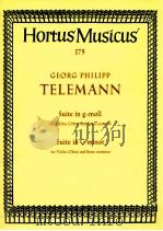 Suite in G minor for Violin Oboe and Basso continuo 175 1961 PDF电子版封面