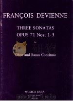 Three Sonatas Opus 71 Nos.1-3 for Oboe and Basso Continuo mr2140 1985 PDF电子版封面