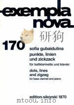 punkte linien und zickzack für babklarinette und klavier dots lines and zigzag for bass claret and p 1995 PDF电子版封面