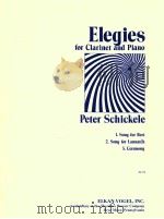 Elegies for clarinet and piano duration:ca.10 minutes（1976 PDF版）