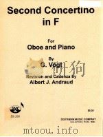 Second Concertino in F for Oboe and Piano SS-266 1958 PDF电子版封面 By G.Vogt