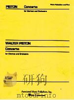 Concerto for clarinet and orchestra Reduction for clarinet and Piano HL50234230 1968 PDF电子版封面 Walter Piston