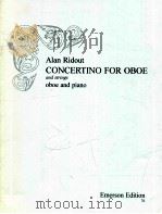 Concertino for Oboe and Strings oboe and piano（1978 PDF版）