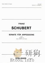 Sonate fur Arpeggione D 821 Ausgabe fur Viola d'amore und Klavier 03 650 1927 PDF电子版封面
