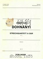 Streichquartett A-Dur op.7 stimmen 06 101 PDF电子版封面 Dohanyi