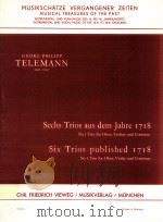 Six Trios published 1718 No.1 Trio for Oboe Violin and Continuo V 6130 1969 PDF电子版封面