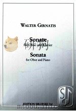 Sonate for Oboe und piano Edition Sikorski 314 1955 PDF电子版封面