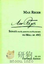 Sonate fur Klarinette und Pianoforte Fis-Moll op.49/2 UE1232（1931 PDF版）