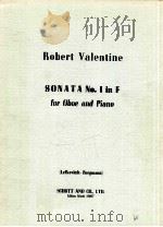 Sonata No.1 in F for Oboe and Piano edition schott10097 1952 PDF电子版封面