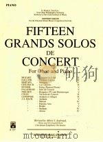 Fifteen Grands Solos De Concert for Oboe and Piano texas78292 PDF电子版封面 w.a.mozart